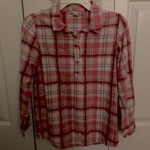 Cherokee Girls 14/16 Pink Plaid Top